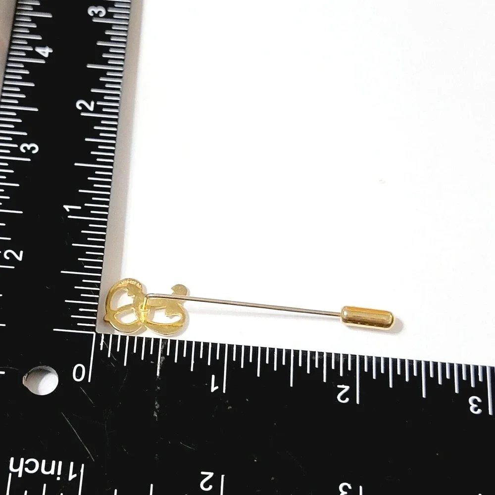 Vintage‎ 1/20 12KGF Stick Pin Initial B Letter 2.25” go-49